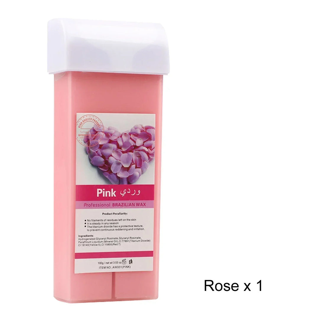 Aloe Roll on Wax Rose Wax Roller Refill Painless Hair Removal Wax Cartridge Depilatory Wax Warmer For Bikini Body Hair Removal