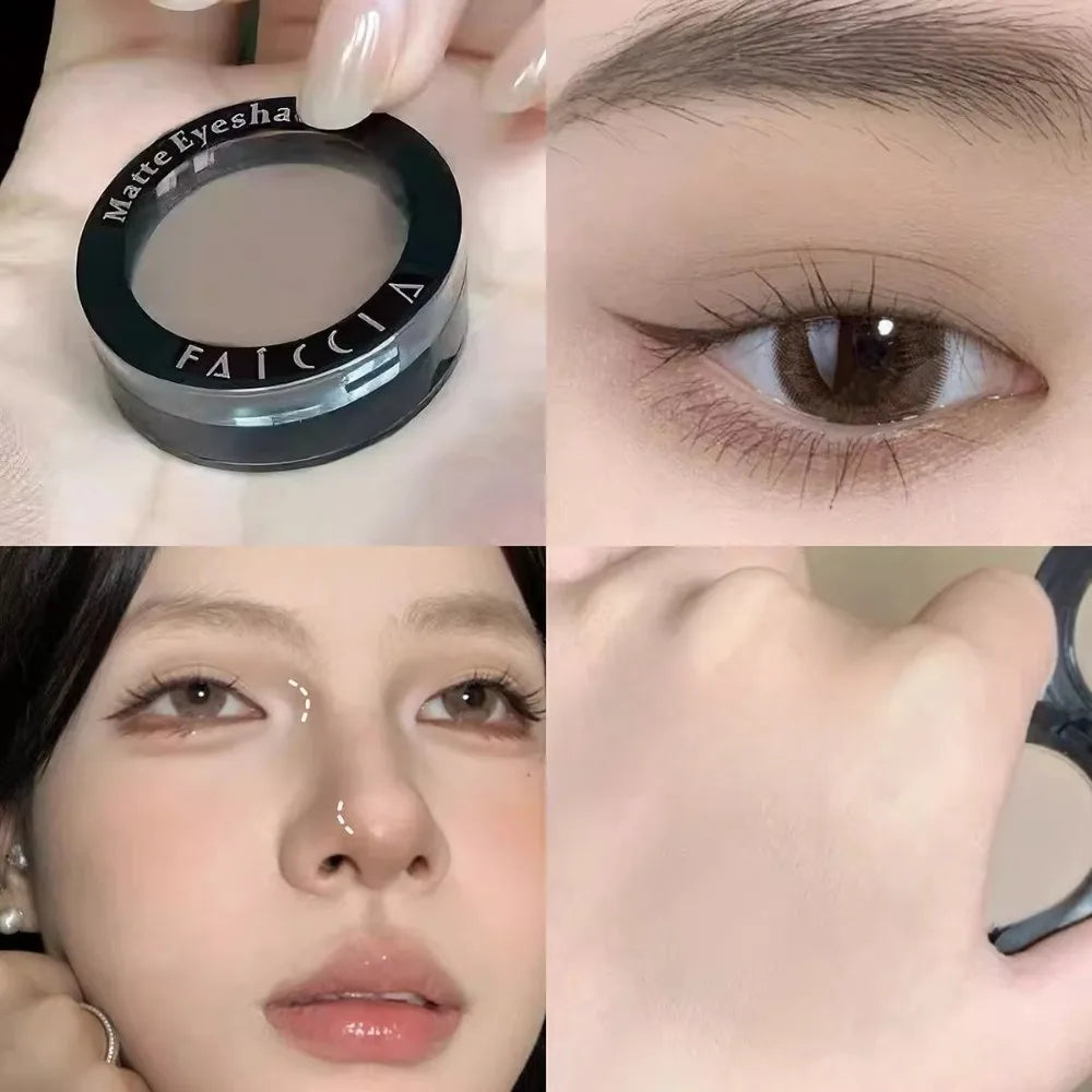 Eyeshadow Illuminator Matte White Highlighter Brighten Palette Lasting Shimmer Glitter Highly Pigmented Monochrome Eyes Makeup