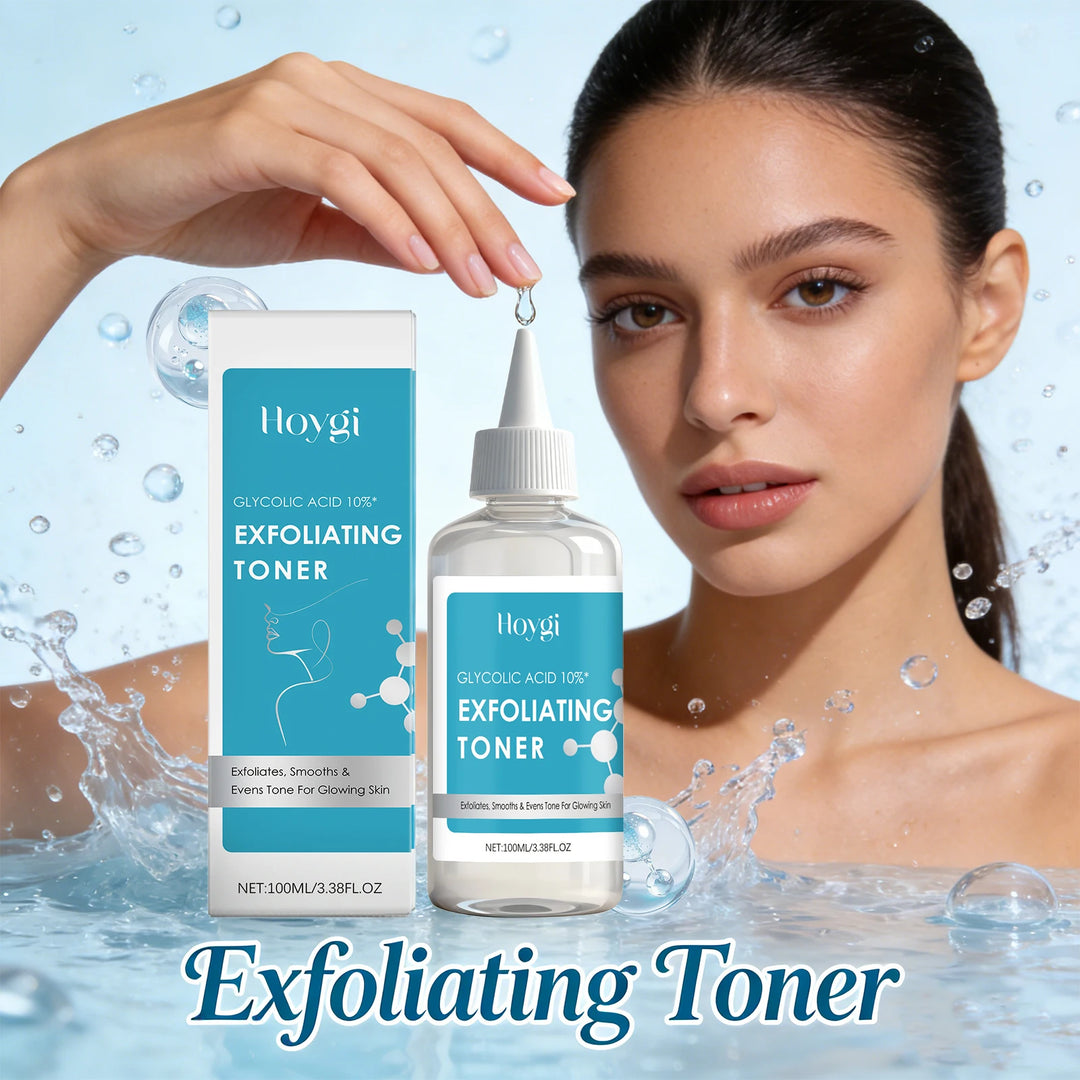 Glycolic Acid 10% Toner Clarifying Dead Skin Removal Even Skin Tone Exfoliation Anti Acne Nourishing Moisturizing Face Serum