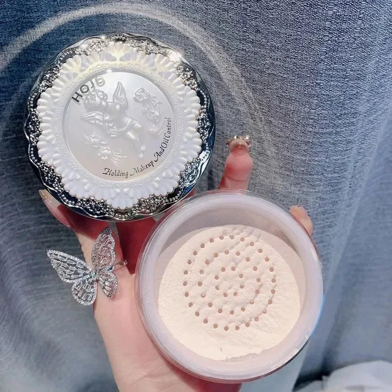Setting Powder Highlighter Powder Oil Control Makeup Setting Brightening Skin Tone Setting Powder Compact Portable Makeup