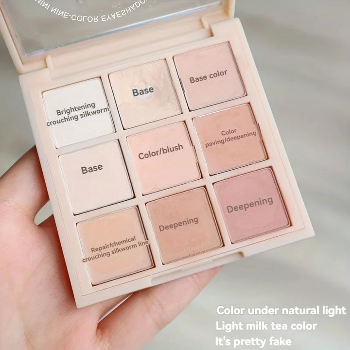 Multifunctional Eyeshadow Palette 9 Colors Various Shades Long Lasting Moisturizing Eye Shadow Palettes for Women Makeup Kit