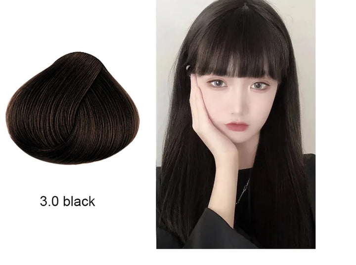 Mokeru Natural Organic Brown Hair Color Permanent Hair Coloring Shampoo Long Lasting Hair Dye Shampoo For Women Professional Dye