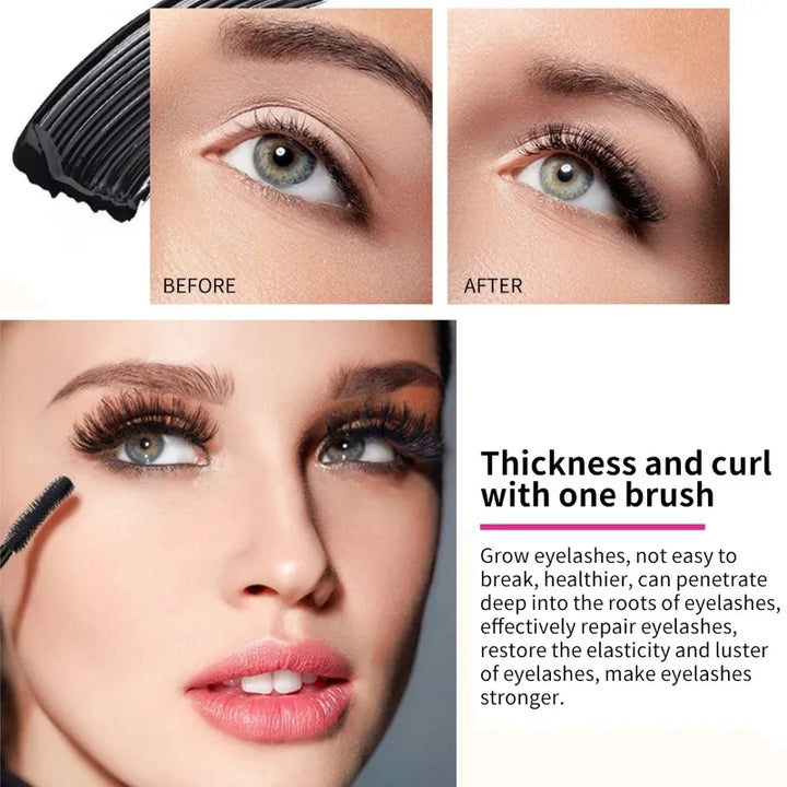 Eyelashes Lengthening 4D Mascara - Lengthening, Thickening, Waterproof, Sweat-Resistant, Silky Lash,Non-Smudging, Easy to Remove