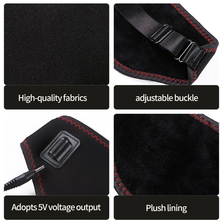 Heating Massage Eye Mask - Hot Compress Relieves Fatigue/Dark Circles, Aids Sleep, 3 Gears Heat & Vibration (For Eye Strain)