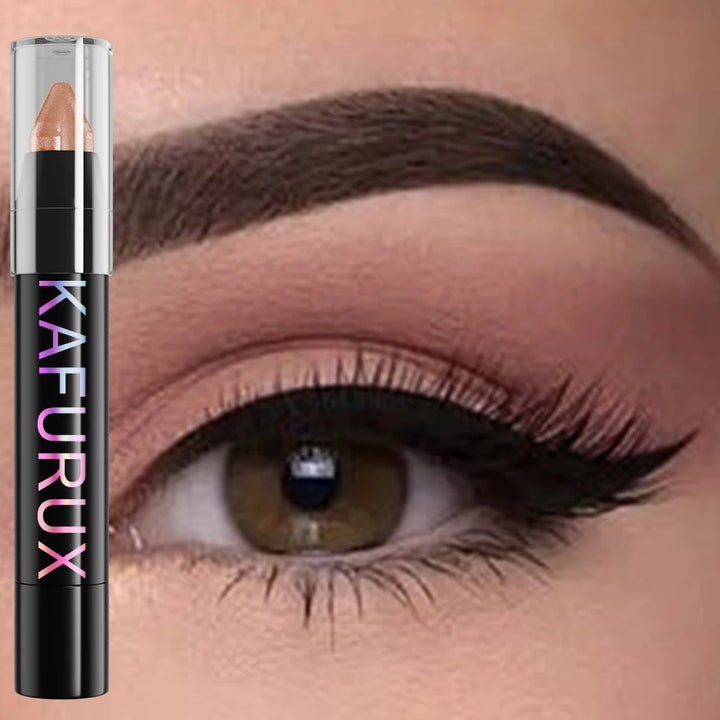 Natural Color Eyeshadow Stick-Highlighter Pen with Pearly Glitter&Matte Finish 1pc Pick Brow Shimmer Eye Shadow Pen Eye Makeup