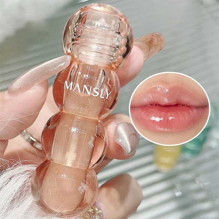 Lip Set Plump Lip Oil long-lasting Moisturizing Lip Gloss Mirror Water natural Transparent No Sticky Gloss Pearl Lip Glaze