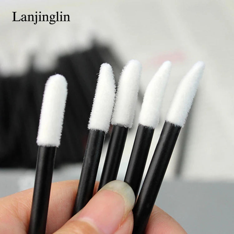 Lanjinglin 5/50 Pcs Lip Brush Reusable Makeup Brushes Lipstick Applicator Wands Eyelashes Extension Tool Beauty Accessories