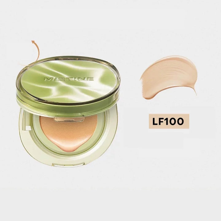 Mistine Foundation Air Cushion Makeup with Natural Dewy Finish Moisturize Nourish Powdered Cream for Dry Skin 13gx2