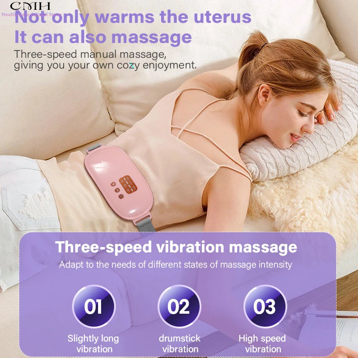 Heating Pad Massageador Corporal Menstrual Cramps Relief Warm Uterus Belt Fitness 3S Fast Heat Massage CMH  Temp Silent Portable