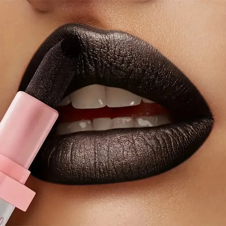 Shimmer Pearlescent Lipstick Long Lasting Waterproof, Moisturizing Plumping Lip Color for Sexy Glamorous Makeup