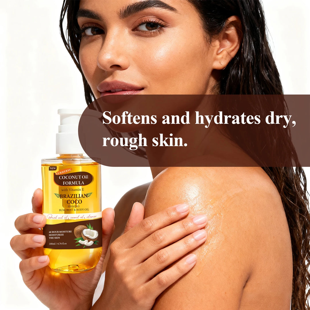 Organic Coconut Oil for Skin, Deep Moisturizing & Nourishing, Improves Elasticity, Natural Body Butter Alternative, Non-Greasy