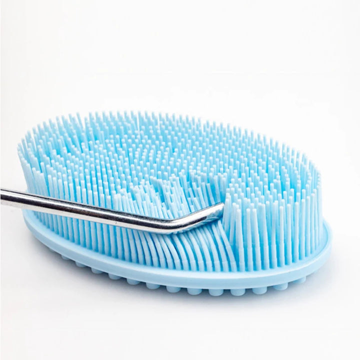 Exfoliating Sponge Dead Body Scrubber Skin Head Washing Brush Comb Silicone Bristle Bath Brush Scalp Massager Bath Tool Hygienic