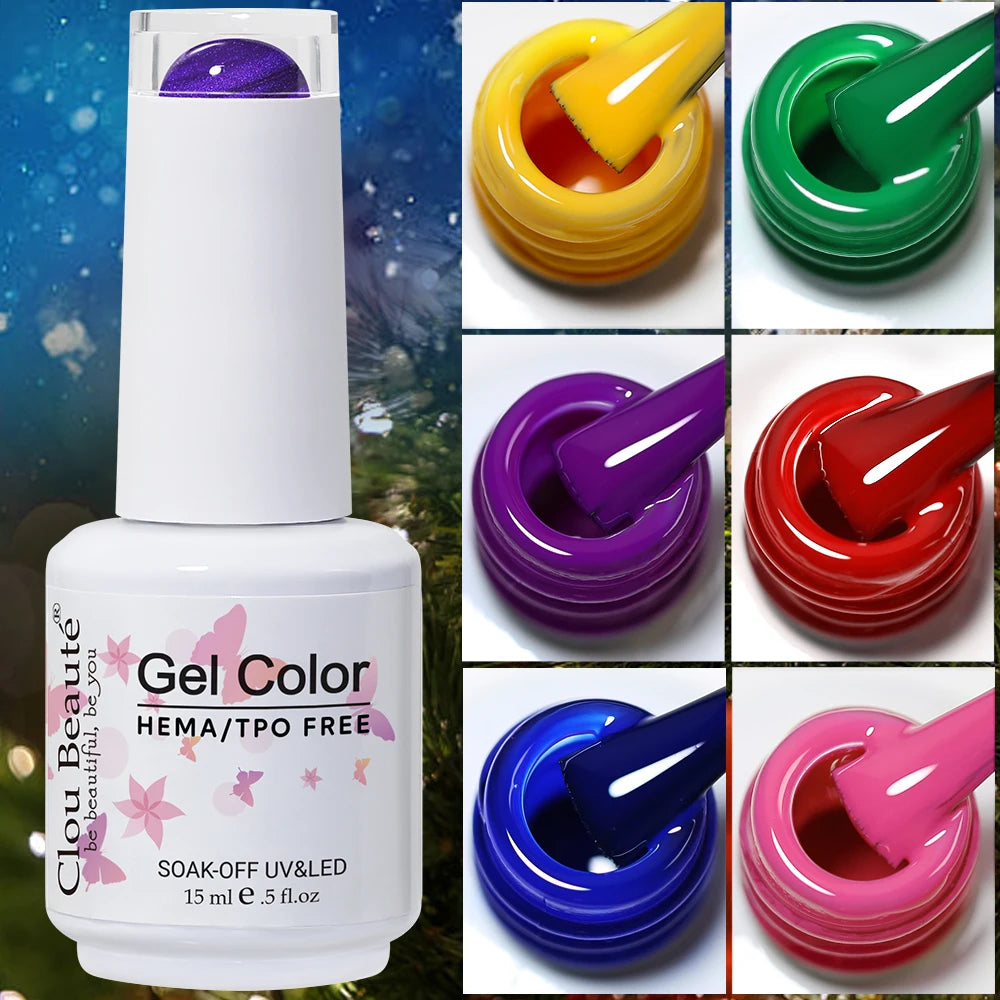 Clou Beaute 15ml HEMA TPO FREE Gel Nail Polish Vernis Semi Permanent UV Nail Art Varnish Lakiery Hybrydowe Manicure Gel Polish