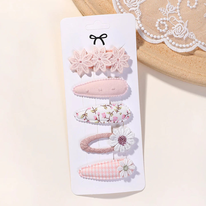 5Pcs BB Clips Set Toddler Baby Girls Hair Clips Children Barrettes Ins Sweet Daisy Hair Accessories