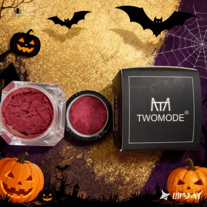 3g TWOMODE Single Color Red Eyeshadow Powder - High Pigmentation SmudgeProof Easy Blend Essential Eye Makeup for Halloween Party