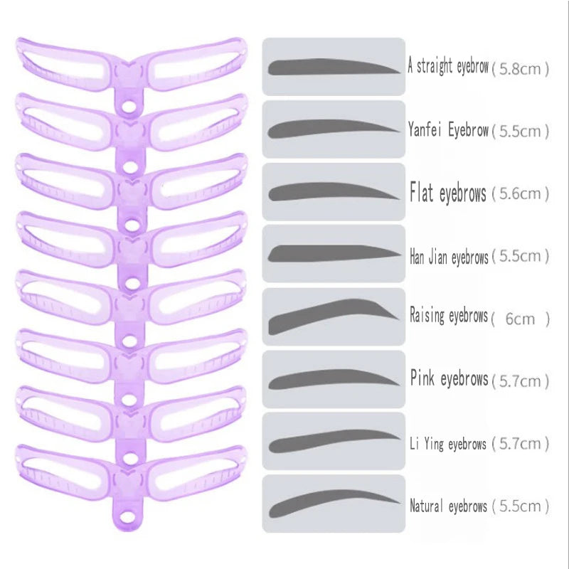 4/8PCS Eyebrow Stencil Eyebrow Shaper Make Up Tools Stencil Eye for Arrows Eyelashes Accessories Eyebrows Shape Makeup Stencil