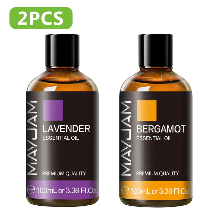 100ML Pure Plant Essential Oil Mint Bergamot Patchouli Citronella Lemongrass Chamomile Cedarwood For Reed Diffuser Humidifier