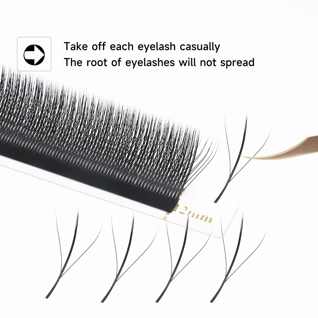 XIUSUZAKI W Shaped Bloom 2D 3D 4D 5D 6D 7D 8D Automatic Flowering Premade Fans Eyelashes Extensions Natural yy Individual Lashes