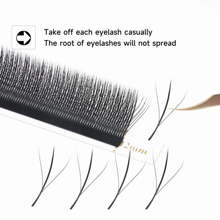 XIUSUZAKI W Shaped Bloom 2D 3D 4D 5D 6D 7D 8D Automatic Flowering Premade Fans Eyelashes Extensions Natural yy Individual Lashes