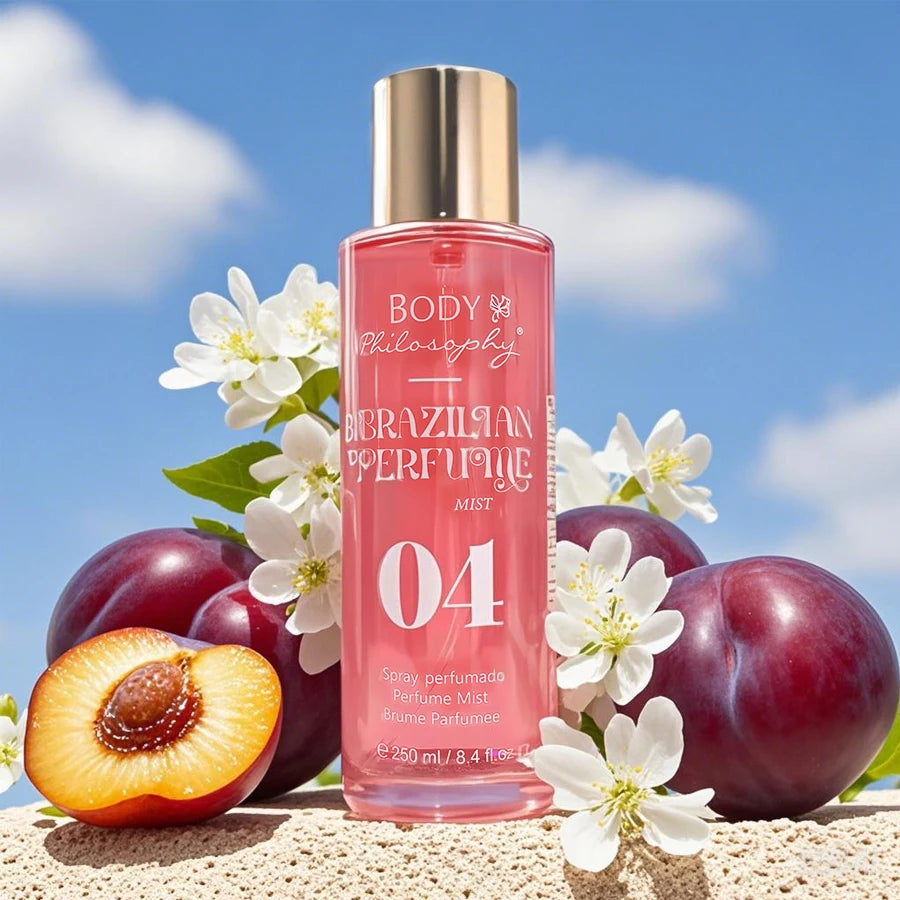 Women's Brazilian Perfume, 250ml Body & Hair Mist, Vanilla Uplifting Fragrance, Long Lasting Floral Fruity Gourmand Scent Spray