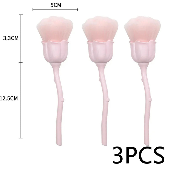Rose-shaped Soft Brush For Manicure Nail Art Dust Brush Nail Dust Brush Gel Polish Dust Cleaning Nail Brushes Tool Nail Supplies