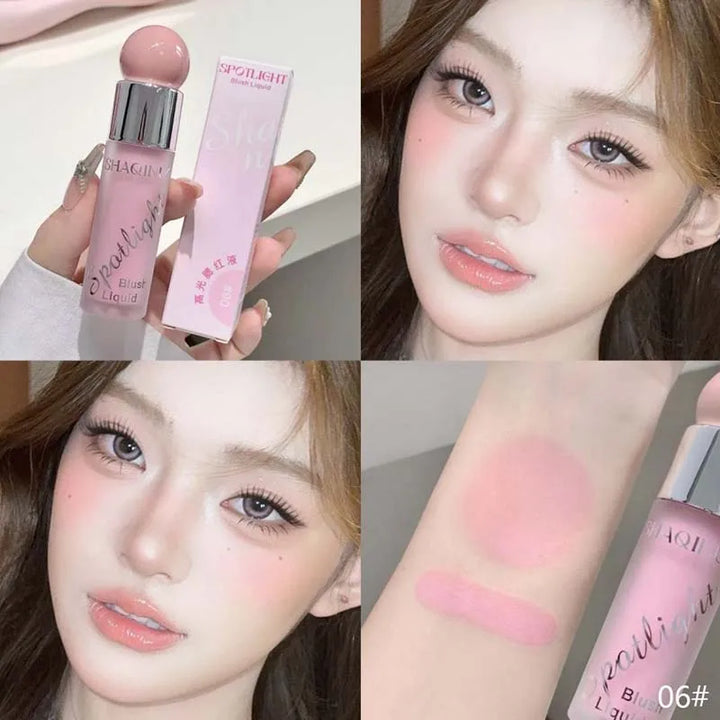 Liquid Blusher Makeup Water Light Jelly Blush Cool Warm Tone NudePink Liquid Rouge Highlighter Brighten Face Korean Style Makeup