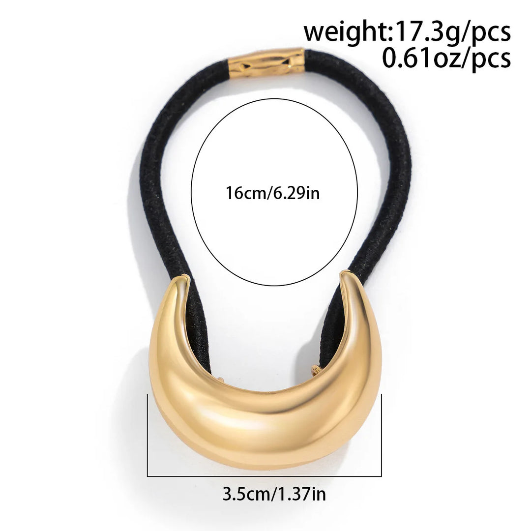 Metal Irregular Double-layer Hair Bands Ropes for Women Headband Elastic HairPins Hairband Fashion Jewelry Hair Accessories Gift