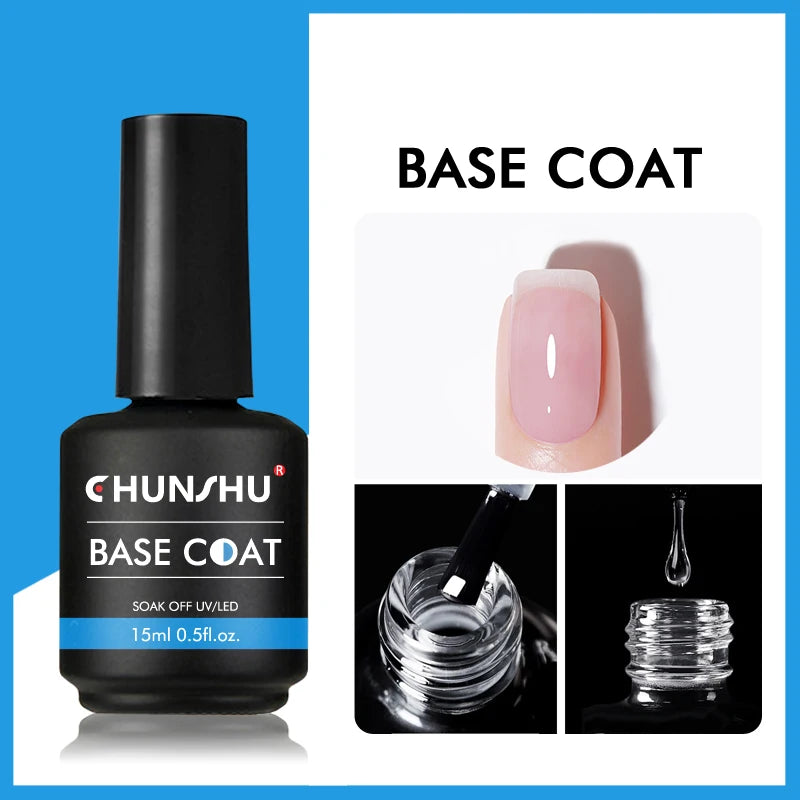 CHUNSHU 6 IN 1 Extension UV Gel Polish In A bottle Builder Nail Gel Rubber Base Coat Semi Permanent Nails Art Self-leveling 15ML