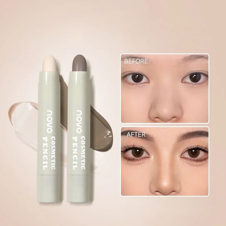 Matte Grey Contour Stick Nose Shadow Cream Three-Dimensional Facial Bronzer Concealer Cosmetics Pearl White Highlighters Makeup