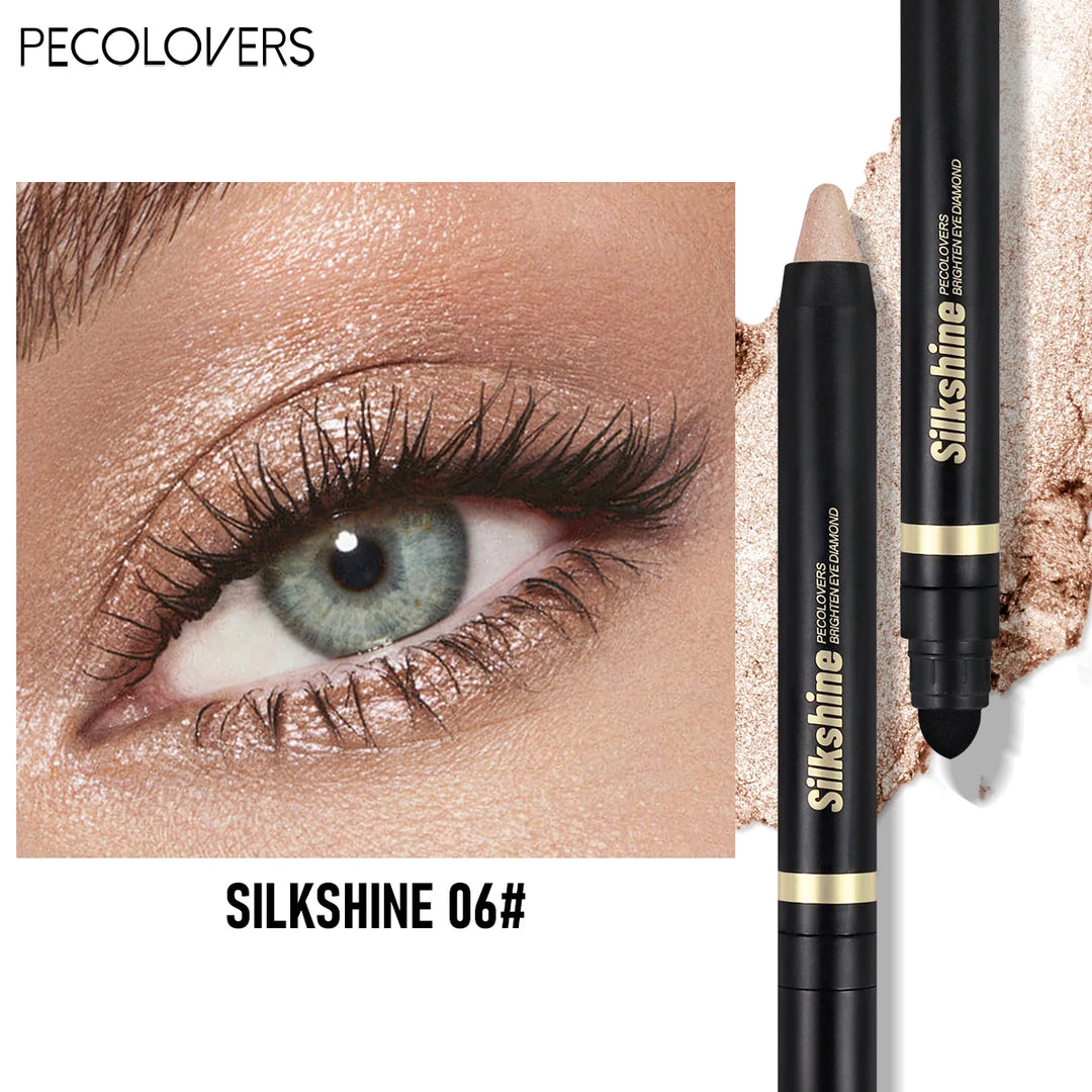 Double-head Eyeshadow Stick,Waterproof,Smudge-Proof Eyeliner, Multi-Color Shimmer Palette,Easy Application for Eyes Contouring