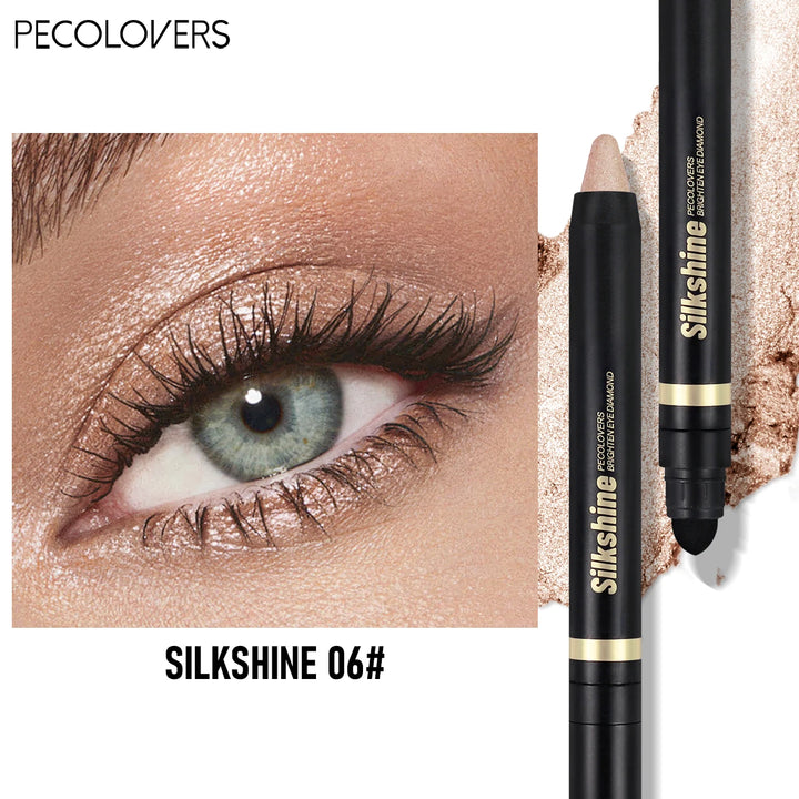 Double-head Eyeshadow Stick,Waterproof,Smudge-Proof Eyeliner, Multi-Color Shimmer Palette,Easy Application for Eyes Contouring