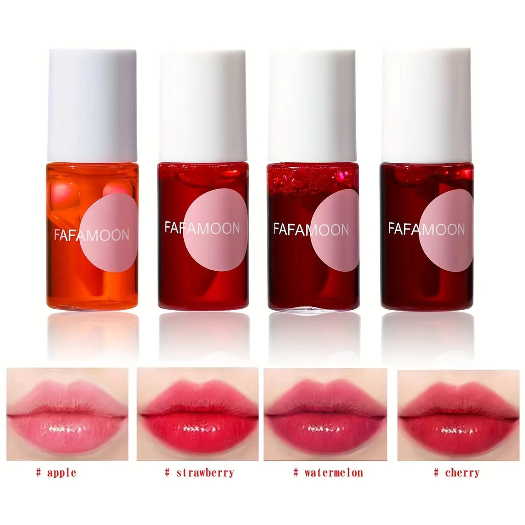 Fruity Lip Tint Water Gloss Tint, Moisturizing Waterproof Liquid Lipstick, Non-Stick, High Pigment, Long-Lasting Vibrant Colors