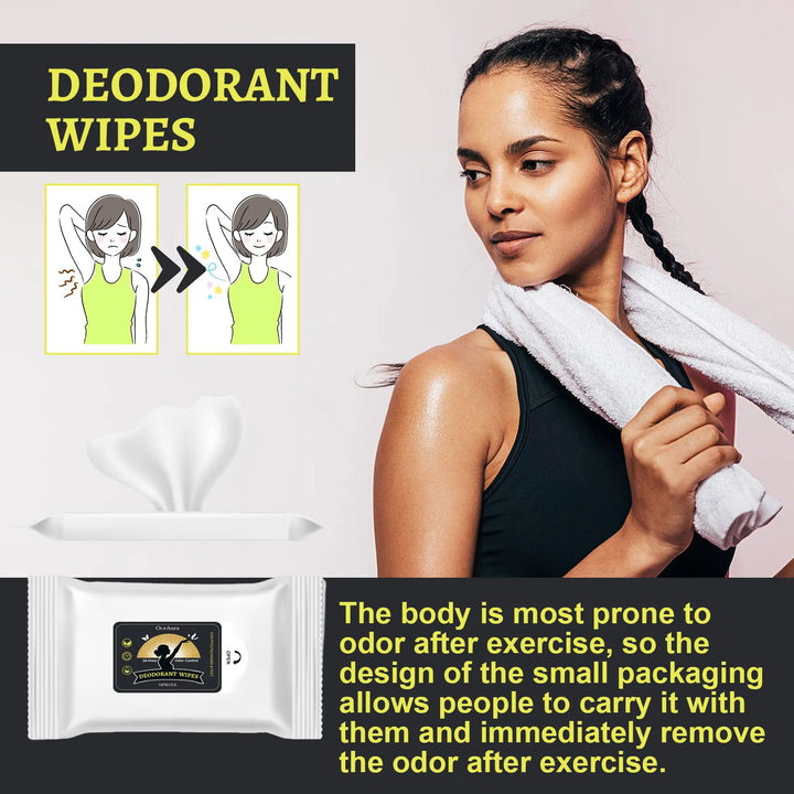 Odor-Removing Wipes for Sports Sweat – Gentle Cleansing Body Wipes to Eliminate Odors and Leave a Fresh Scent