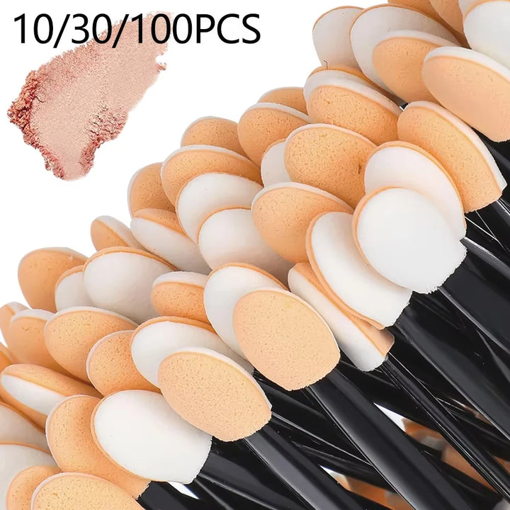 10/30/300pcs Double Ended Eyeshadow Brush Eyeshadow Applicators 6.2cm Makeup Sponge Brushes For Women Cosmetic Beauty Tool