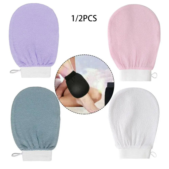 1/2 Pcs Scrub Exfoliating Gloves Back Scrub Dead Skin Facial Massage Gloves Body Cleaning Scrub Mitt Rub Dead Skin Gloves