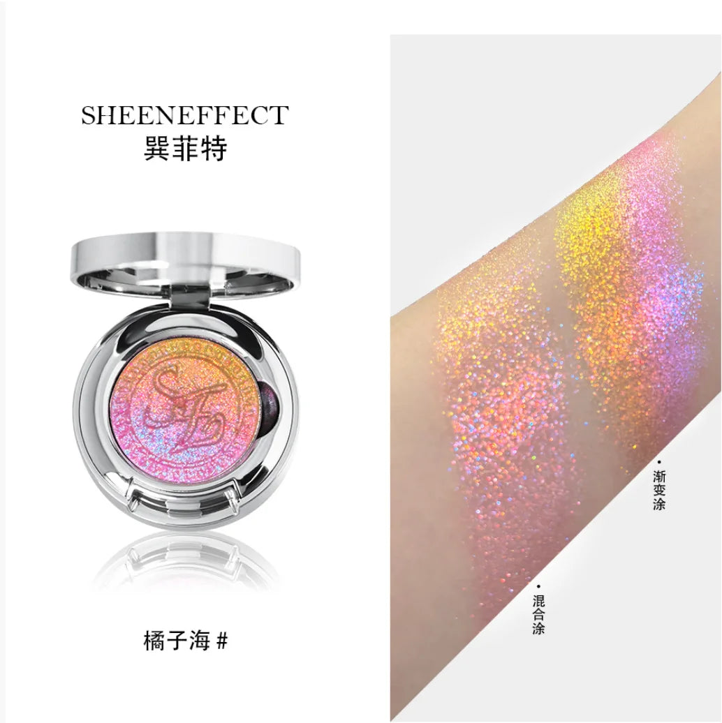 SheenEffect Chameleon Gradient Sparkle Eyeshadow  Long-Lasting Pigmented Highlighter Makeup Eyeshadow Sheen Effect