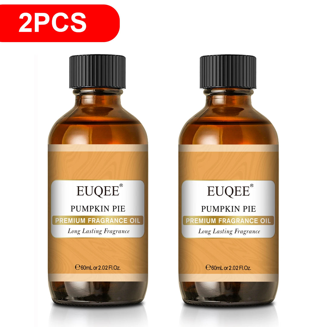 EUQEE 60ml Men's Fragrance Oils with Glass Dropper Leather Dragons Blood Forest Pine Chocolate Aroma Oils For Car Diffusion