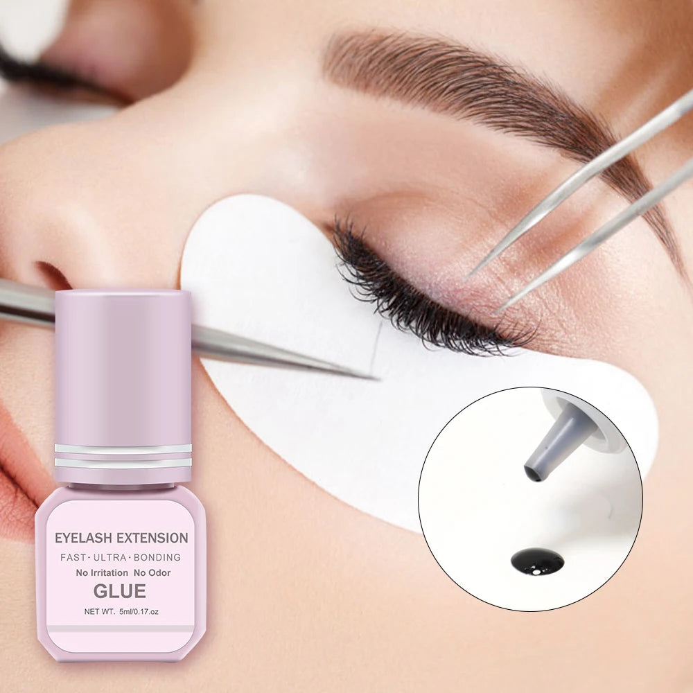 Professional DIY Waterproof Eyelash Extension Glue Quick Drying Strong Hold Long Lasting 14 Days for Home Use Low Smell eyelasah
