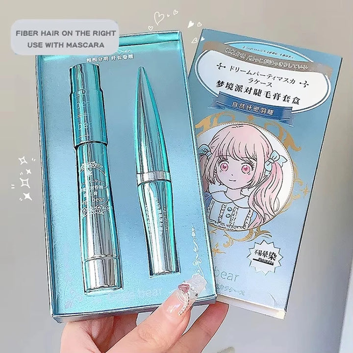 Gege Bear Dream Party Curly Black Sun Flower Mascara Cute Design All Day Long-Wearing Lash-Lengthening Thick Volume Eyelashes