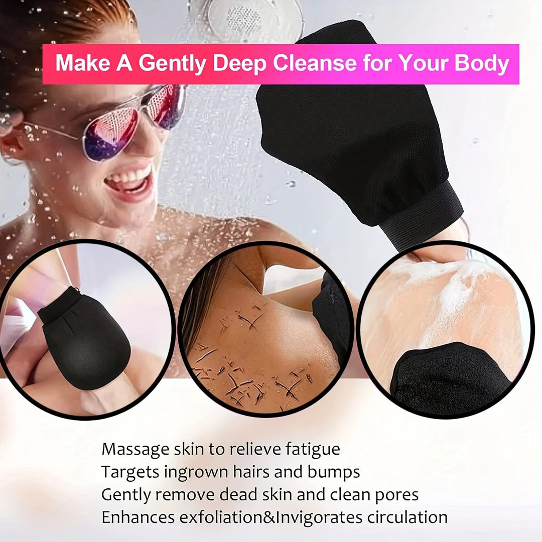 1Pc Deep Exfoliating Glove – Bath Body Scrub, Removes Dry Dead Skin, Gentle & Effective, Korean-Style, Leaves Skin Smooth