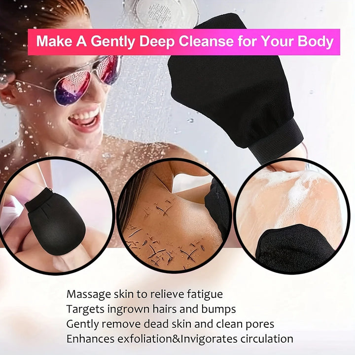 1Pc Deep Exfoliating Glove – Bath Body Scrub, Removes Dry Dead Skin, Gentle & Effective, Korean-Style, Leaves Skin Smooth