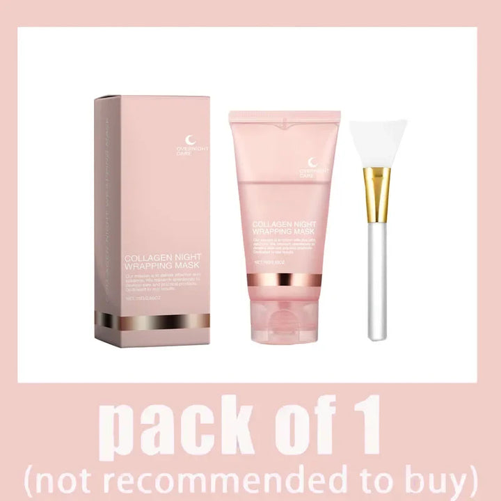Collagen Peel-off Mask Night Wrapping Facial Mask Deeply Moisturizing Hydrating Firming Skin Facial Mask Daily Face Skin Care