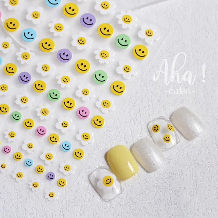 3D Nail Art Stickers  Translucence Moon/Star/Cloud Ultra-thin Nail Decals 3d Self-Adhesive White Cloud Moon Star Kawaii Sliders