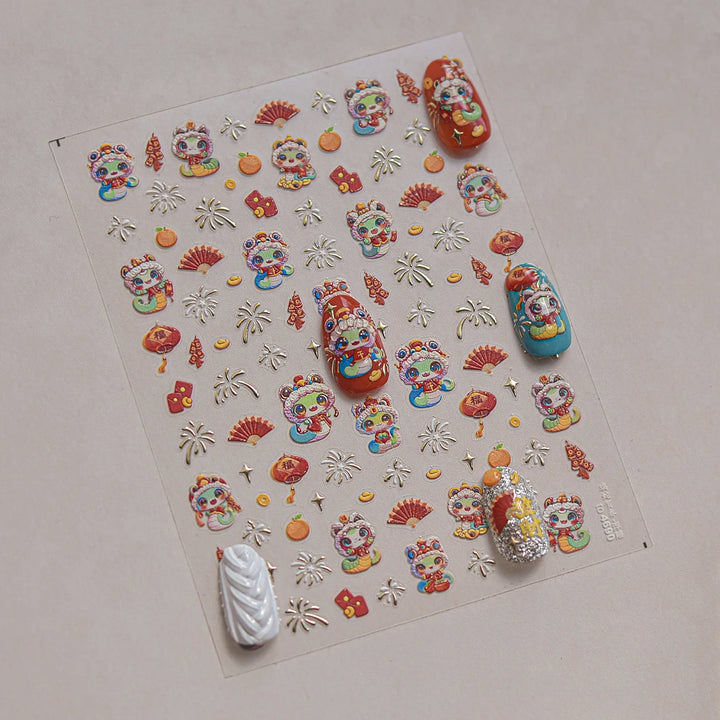 1PCS Crystal Diamond Nail Sticker Mix Pink Swan Flower Frame Butterfly Self Adhesive Nail Art Stickers DIY Cute Decoration Parts