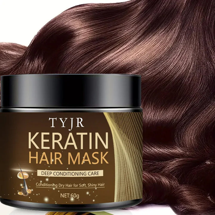 Keratine Magic Hair Mask Protein Straightening Repair Cream for Dry, Frizzy, Damaged Hair Professional Smoothing, Shining, and Deeply Moisturizing Care 60G/30G
