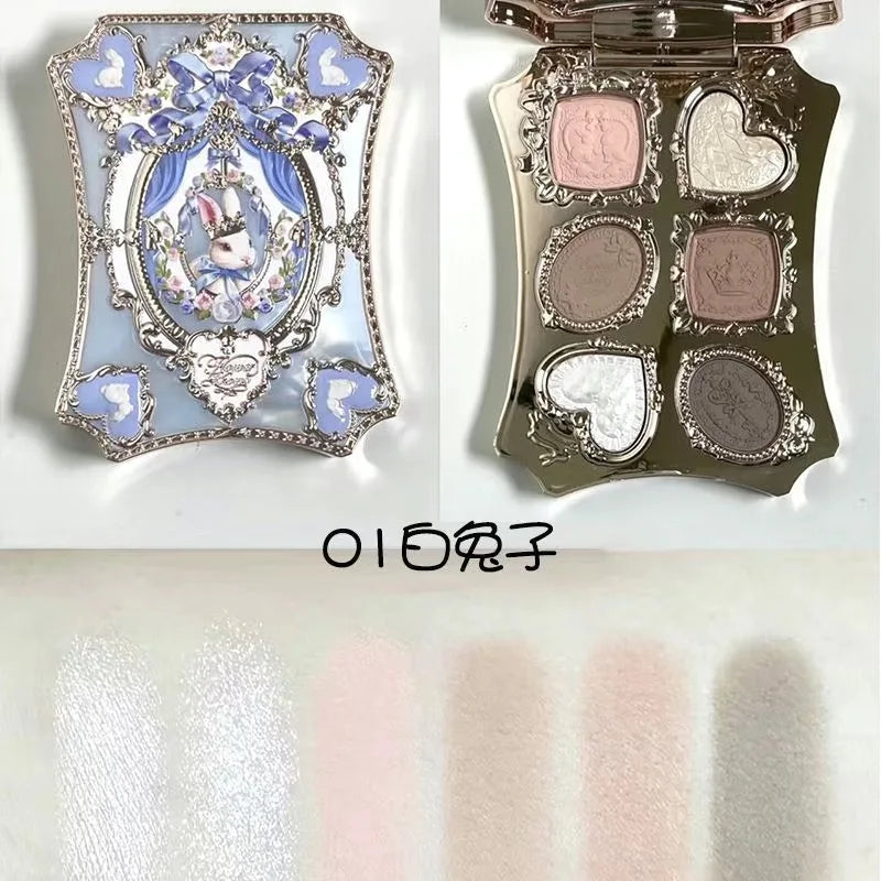 Flower Knows SWEETIE BEAR Highly Pigmented Eye Makeup Palette Eye Shadows Long Lasting Matte Shimmer Finish Cosmetics Gift Kit