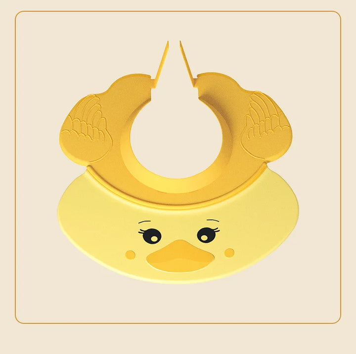 Baby Shampoo Cap Cute Duck Shape Adjustable Size Baby Shower Children's Waterproof Wide Brim Ear Protection Shower Cap Sun Hat