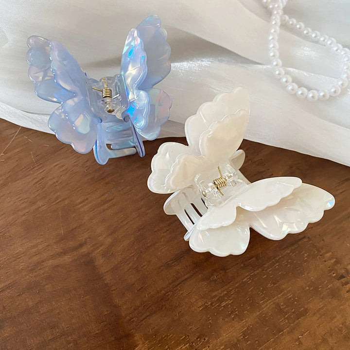 New Fairy Acetate Butterfly Claw Clip Female Elegant Colorful Bow Crab Shark Hair Clips Hairpins For Women Girl Hair Accessories