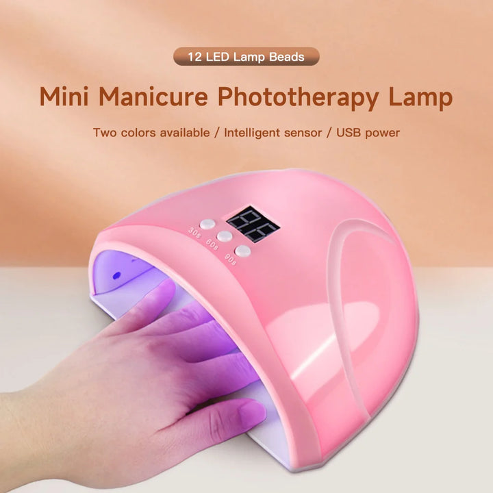 Usb Nail Phototherapy Machine 12 UV LED Light Curing 36W Infrared Sensor Nail Lamp Gel Polish Art Dryer Nail Art Manicure Tools