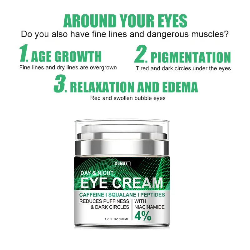 50ml Day and Night Eye Cream Anti Dark Circles Removal Eye Bags Moisturizing Firming Eye Creams Eyes Skin Care Products